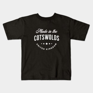 Made In The Cotswolds, UK - Vintage Logo Text Design Kids T-Shirt